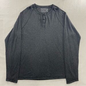 Faherty Henley Shirt Mens XL Gray Cloud Cotton Long Sleeve Soft Pima Modal Blend